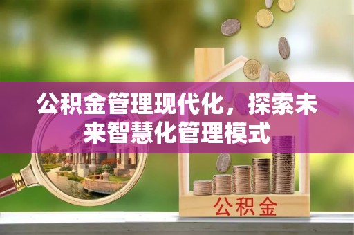 加格达奇公积金管理现代化，探索未来智慧化管理模式